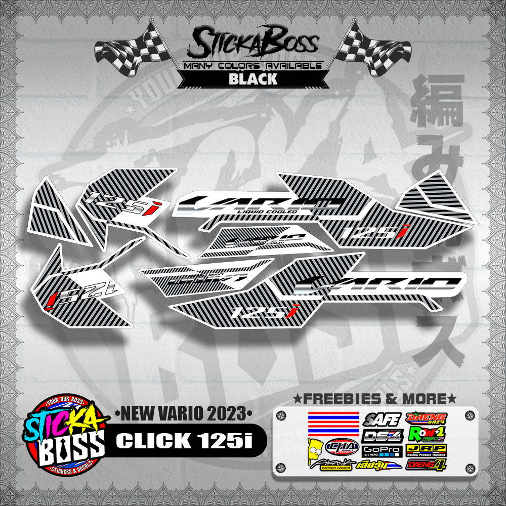 CLICK 125i STOCK DECALS ( NEW VARIO 2023 )【WITH FREEBIES】