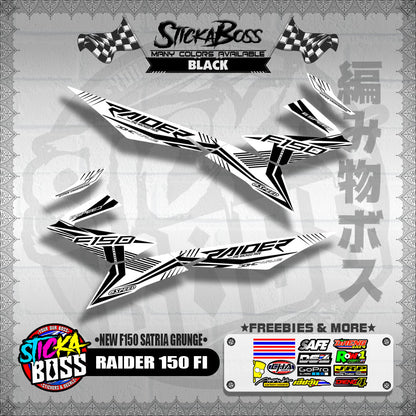 RAIDER 150 FI MALAYSIAN DECALS ( NEW F150 SATRIA GRUNGE )【WITH FREEBIES】