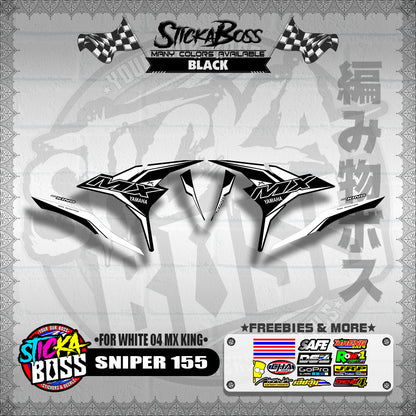 SNIPER 155 DECALS ( FOR WHITE 04 MX KING )【WITH FREEBIES】