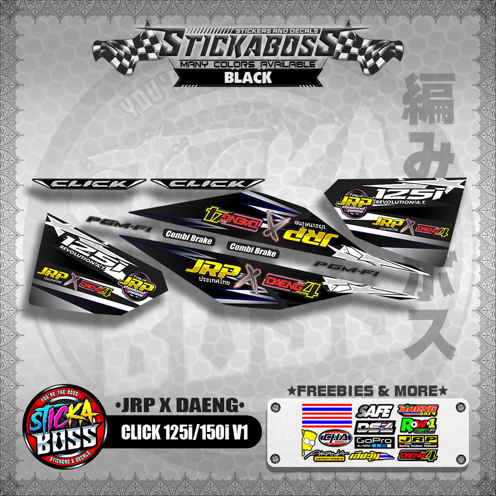 CLICK 125i / 150i V1 DECALS ( JRP X DAENG )【WITH FREEBIES】