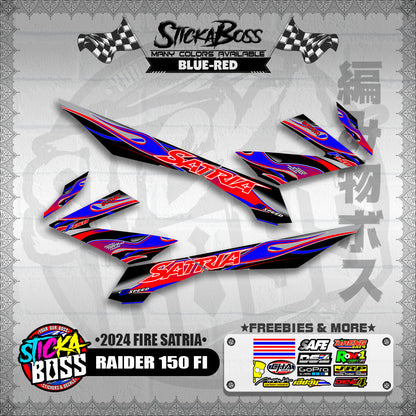 RAIDER 150 FI DECALS ( 2024 FIRE SATRIA )【WITH FREEBIES】