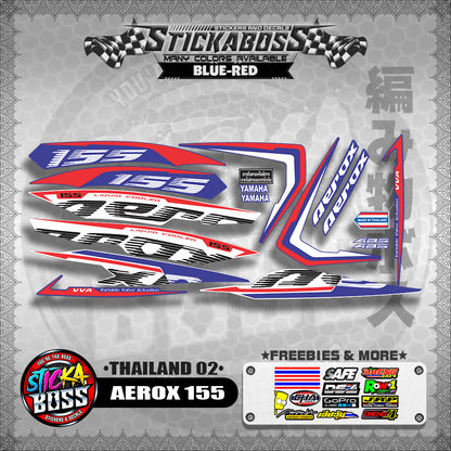 AEROX 155 2020 STOCK DECALS ( THAILAND 02 )【WITH FREEBIES】