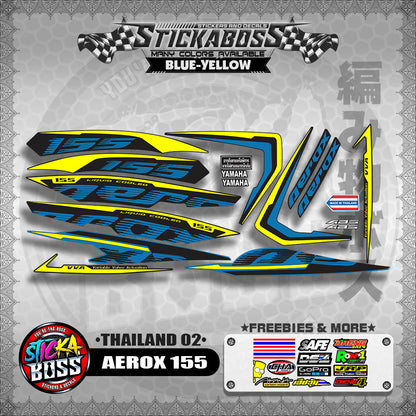 AEROX 155 2020 STOCK DECALS ( THAILAND 02 )【WITH FREEBIES】