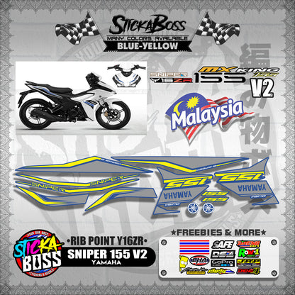 SNIPER 155 V2 MALAYSIAN DECALS ( RIB POINT Y16ZR )【WITH FREEBIES】