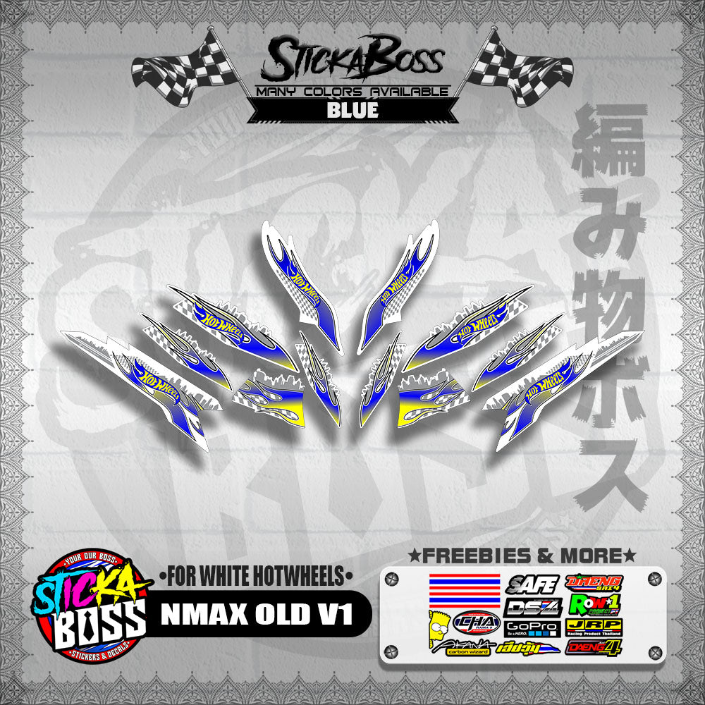 NMAX OLD V1 DECALS ( FOR WHITE HOTWHEELS )【WITH FREEBIES】