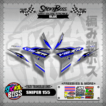 SNIPER 155 DECALS ( Y16ZR TRIANGULAR LINES )【WITH FREEBIES】