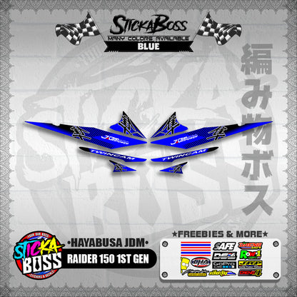 RAIDER 150 1ST GEN DECALS ( HAYABUSA JDM )【WITH FREEBIES】