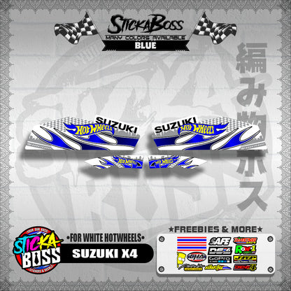 X4 DECALS ( FOR WHITE HOTWHEELS )【WITH FREEBIES】