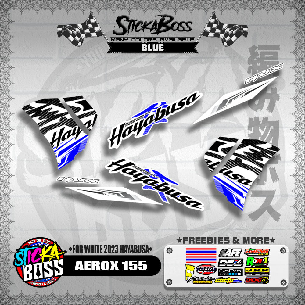 AEROX 155 DECALS ( FOR WHITE 2023 HAYABUSA )【WITH FREEBIES】