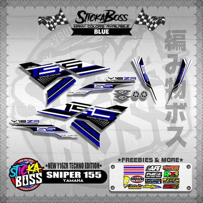 SNIPER 155 DECALS ( NEW Y16ZR TECHNO EDITION )【WITH FREEBIES】