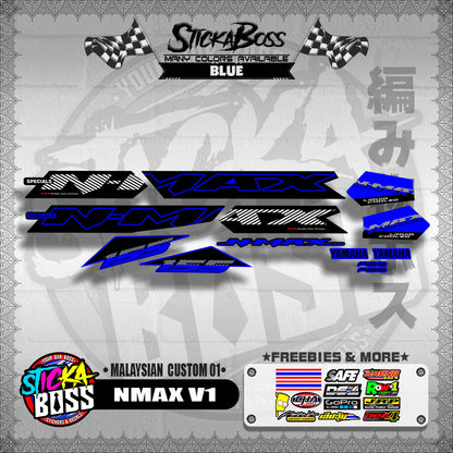 NMAX V1 DECALS ( MALAYSIAN  CUSTOM 01 )【WITH FREEBIES】