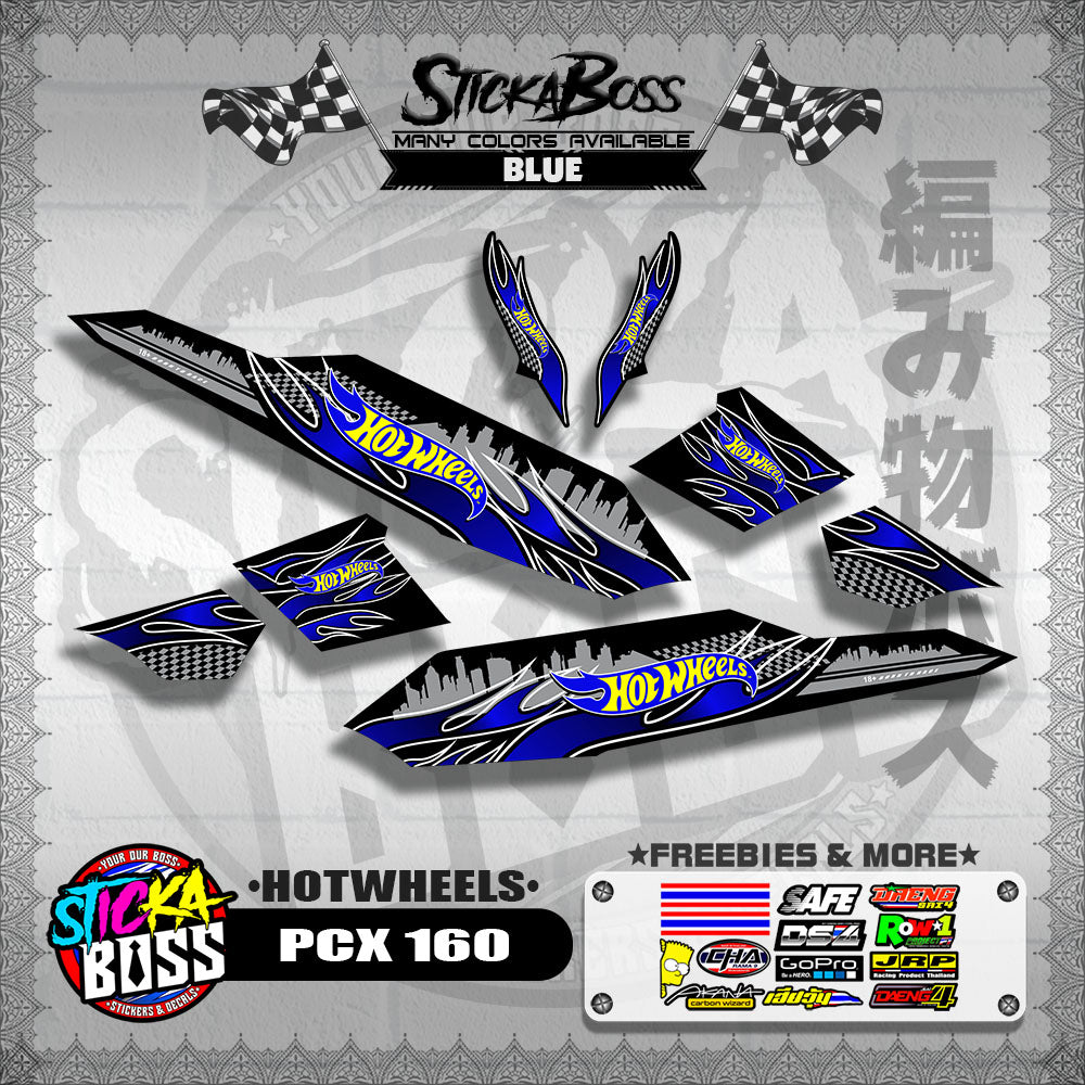 PCX 160 DECALS ( NEW HOTWHEELS )【WITH FREEBIES】