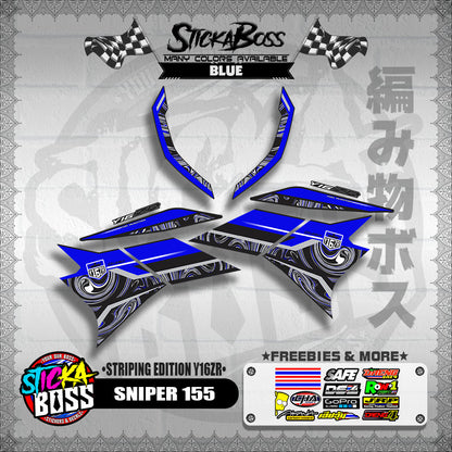 SNIPER 155 DECALS ( STRIPING EDITION Y16ZR ) [ PREMIUM GLOSSY LAMINATED ]【WITH FREEBIES】