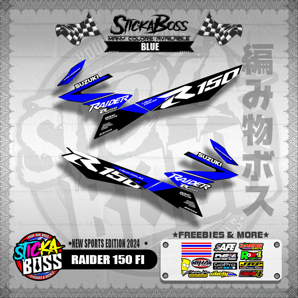 RAIDER 150 FI DECALS ( NEW SPORTS EDITION 2024 )【WITH FREEBIES】