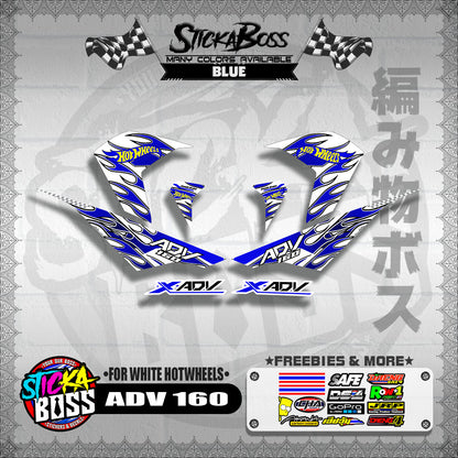 ADV 160 DECALS ( FOR WHITE HOTWHEELS )【WITH FREEBIES】