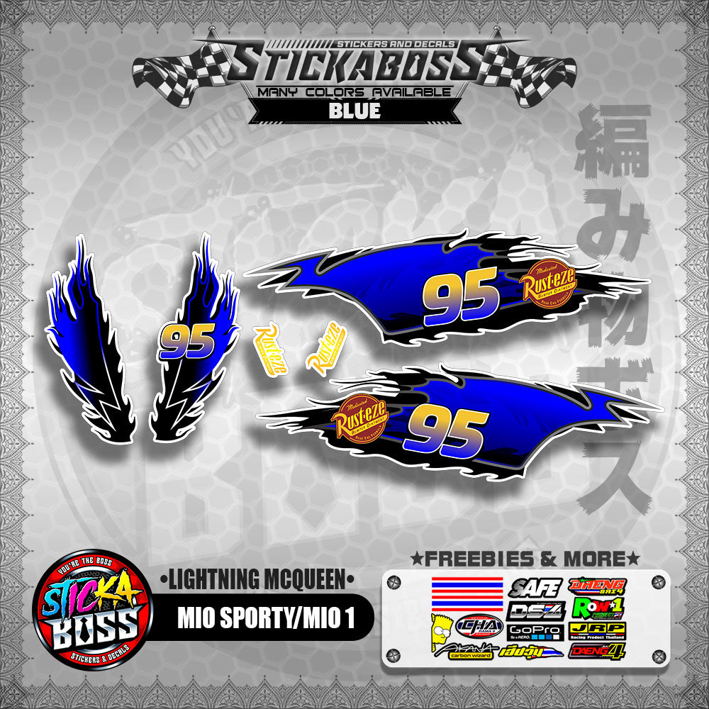 MIO SPORTY / MIO 1 DECALS ( LIGHTNING MCQUEEN )【WITH FREEBIES】