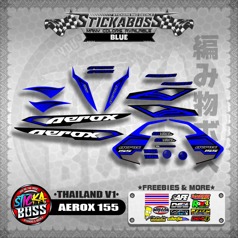 AEROX 155 2020 STOCK DECALS ( THAILAND V1 )【WITH FREEBIES】