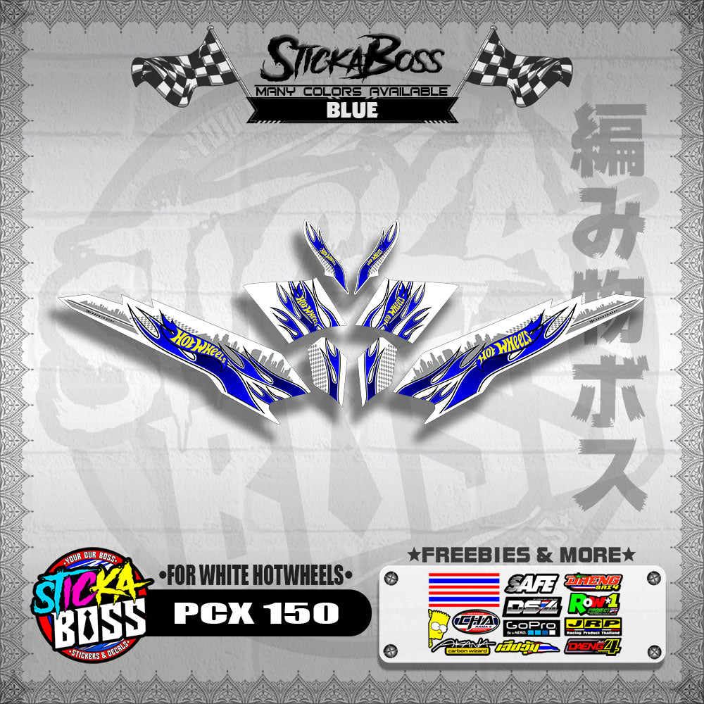 PCX 150 DECALS ( FOR WHITE HOTWHEELS )【WITH FREEBIES】