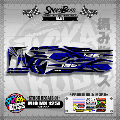 MIO MX 125 i ( STOCK DECALS 01 )【WITH FREEBIES】