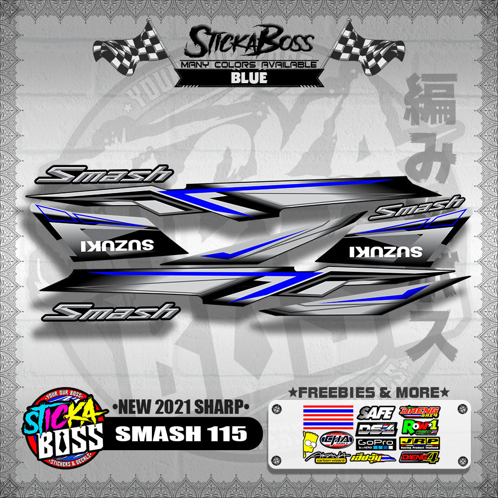 SMASH 115 STOCK DECALS ( NEW 2021 SHARP )【WITH FREEBIES】