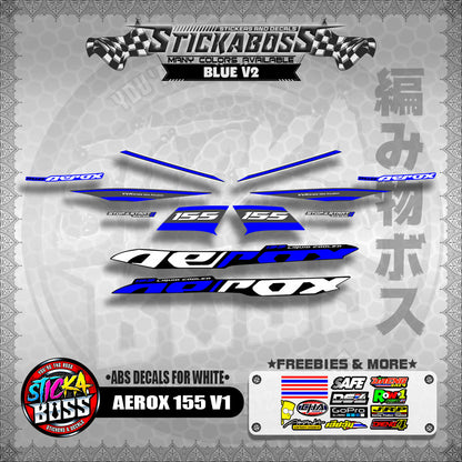 AEROX 155 V1 DECALS ( ABS DECALS FOR WHITE ) 【WITH FREEBIES】