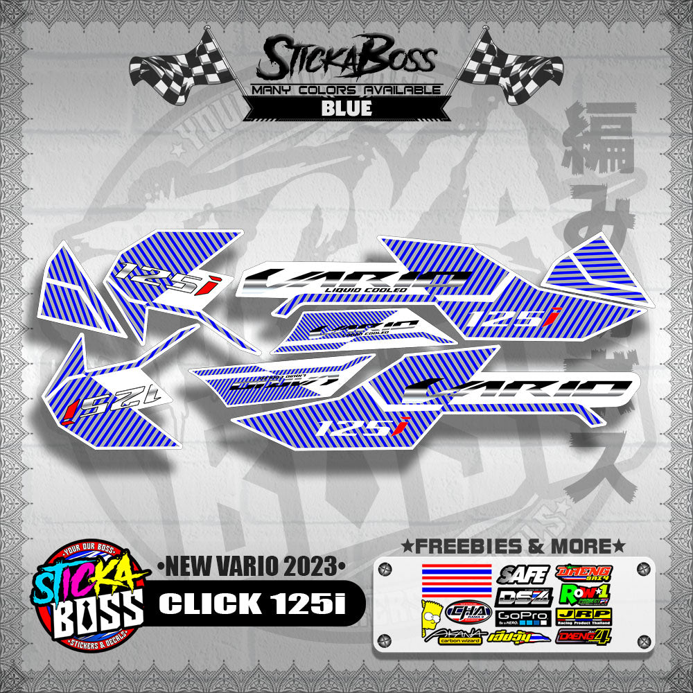 CLICK 125i STOCK DECALS ( NEW VARIO 2023 )【WITH FREEBIES】