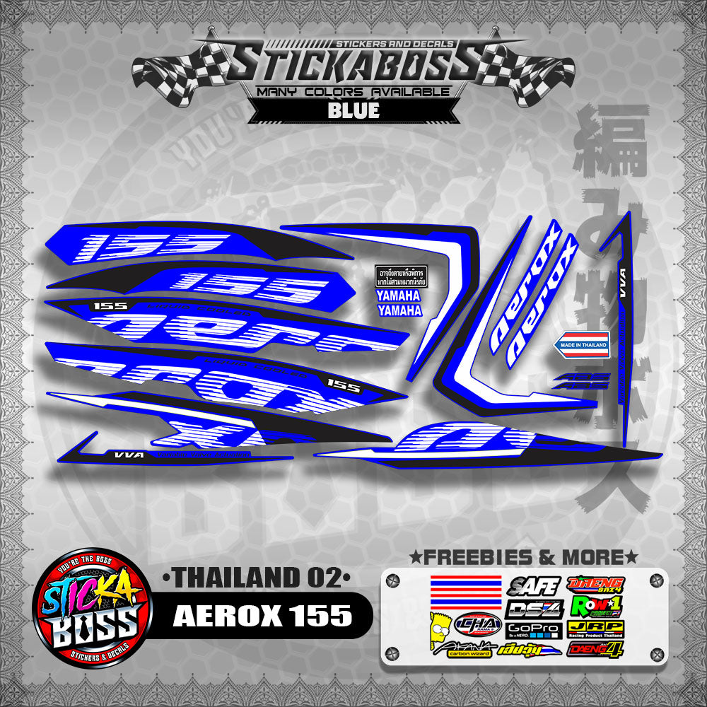 AEROX 155 2020 STOCK DECALS ( THAILAND 02 )【WITH FREEBIES】