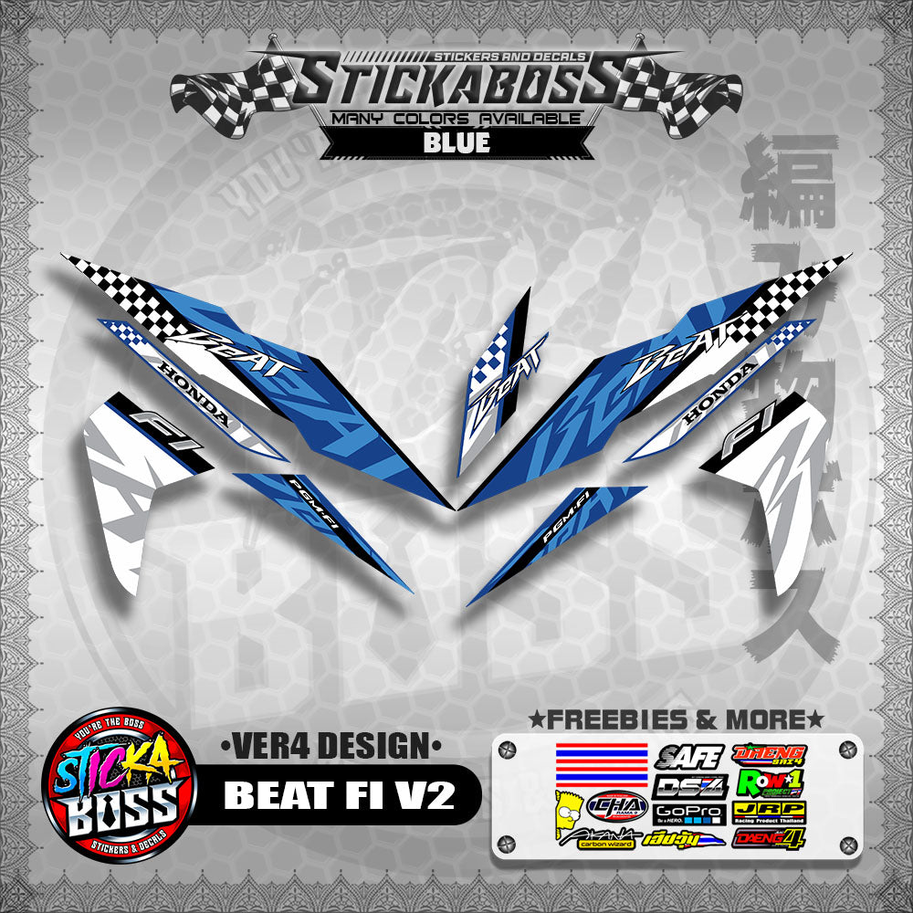 BEAT FI V2 STOCK DECALS ( VER4 DESIGN )【WITH FREEBIES】