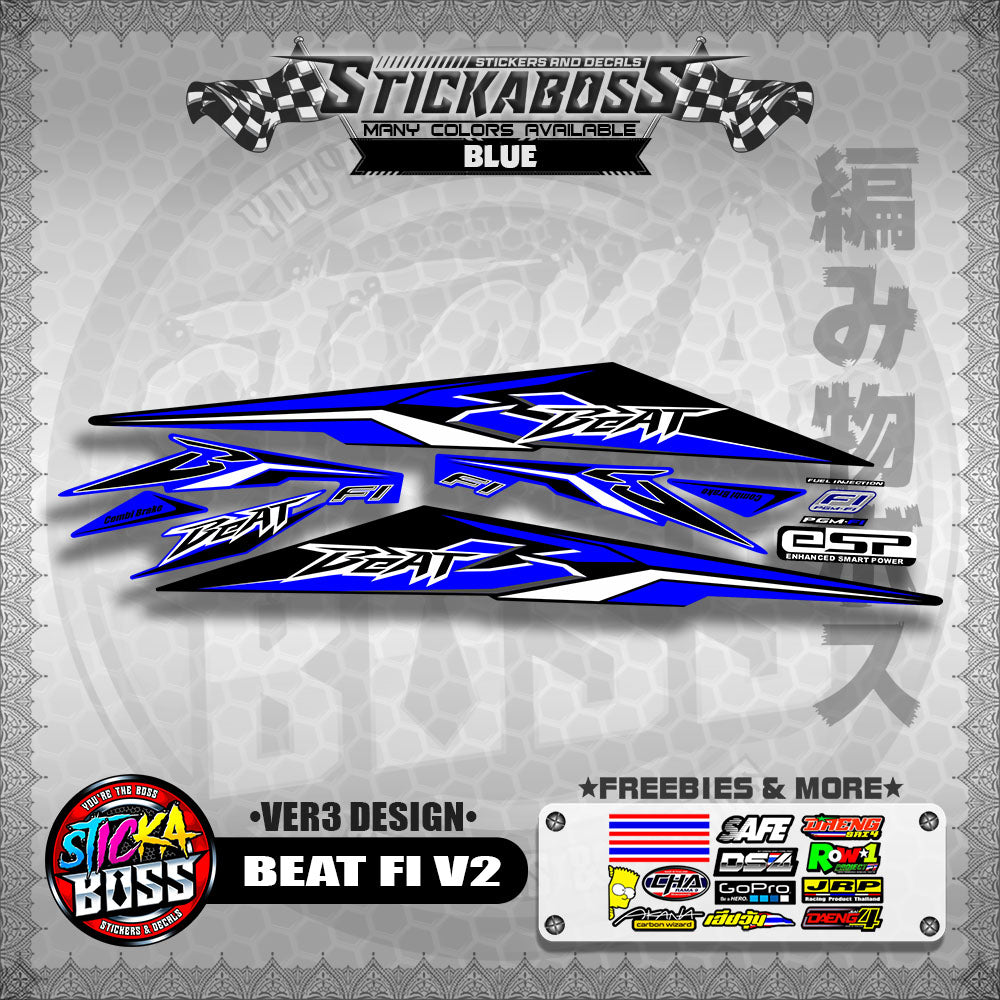 BEAT FI V2 STOCK DECALS ( VER3 DESIGN )【WITH FREEBIES】