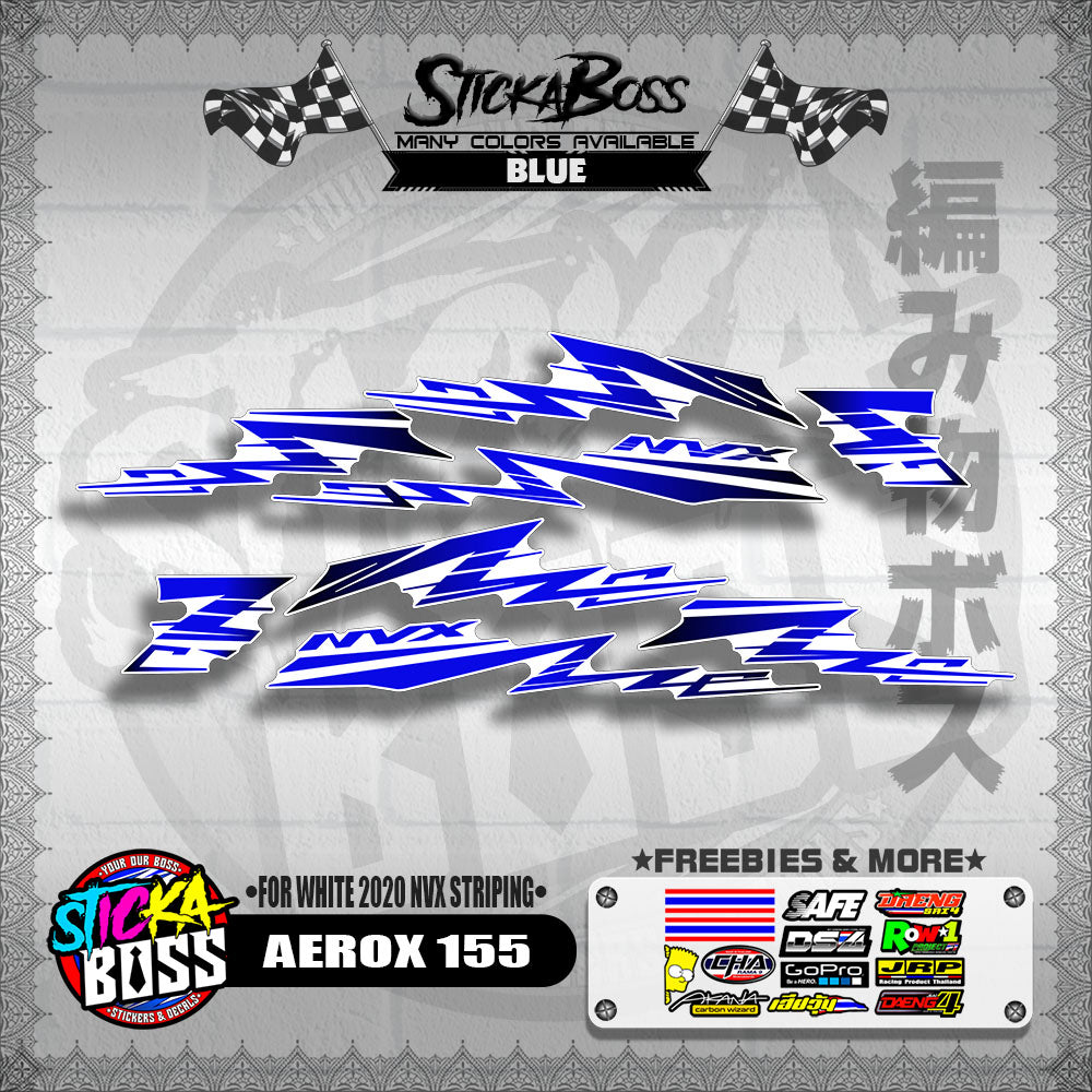 AEROX 155 DECALS ( FOR WHITE 2020 NVX STRIPING )【WITH FREEBIES】