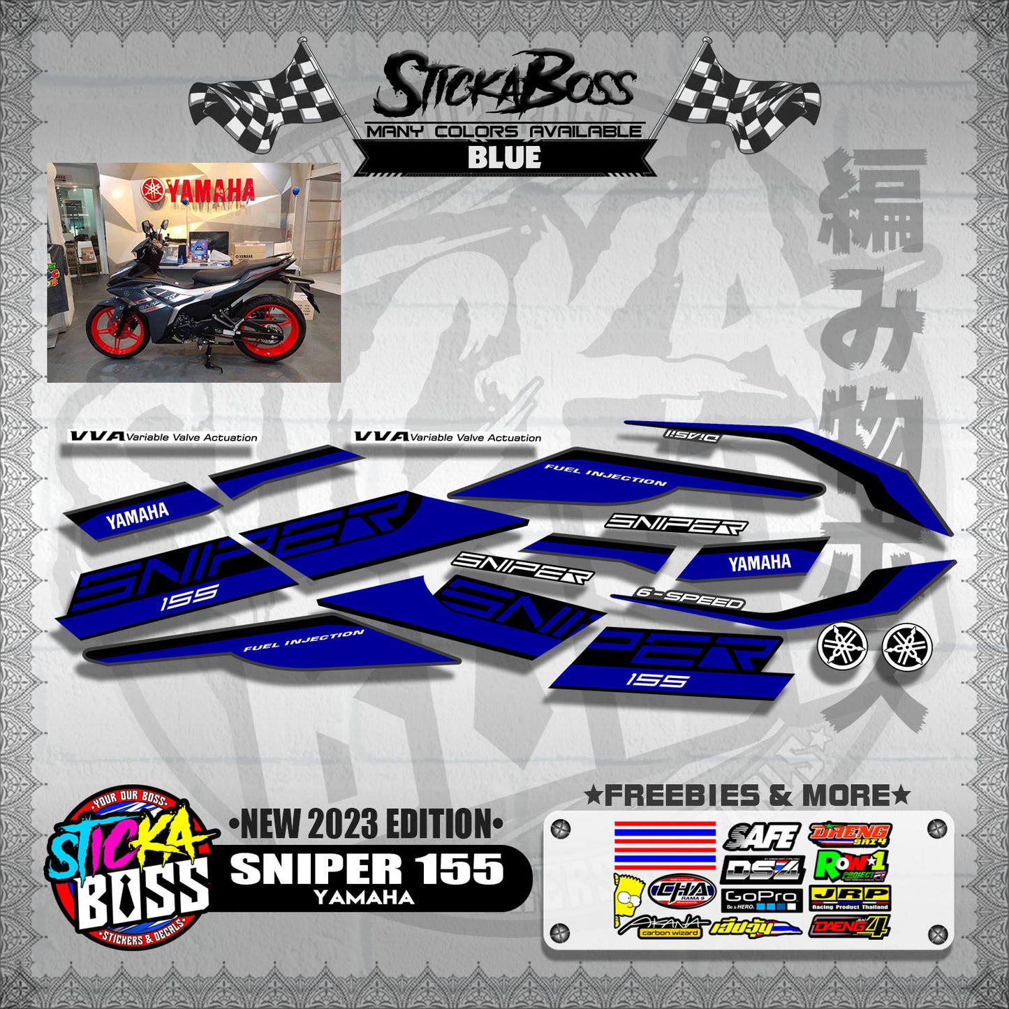 SNIPER 155 DECALS ( NEW 2023 EDITION )【WITH FREEBIES】