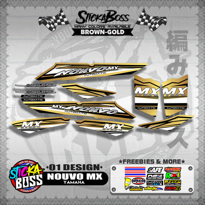 NOUVO MX STOCK DECALS ( 01 DESIGN )【WITH FREEBIES】