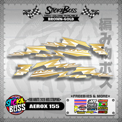 AEROX 155 DECALS ( FOR WHITE 2020 NVX STRIPING )【WITH FREEBIES】