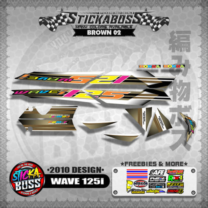 WAVE 125i STOCK DECALS ( 2010 DESIGN )【WITH FREEBIES】