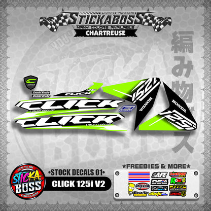 CLICK 125i V2 GAME CHANGER ( STOCK DECALS 01 )【WITH FREEBIES】