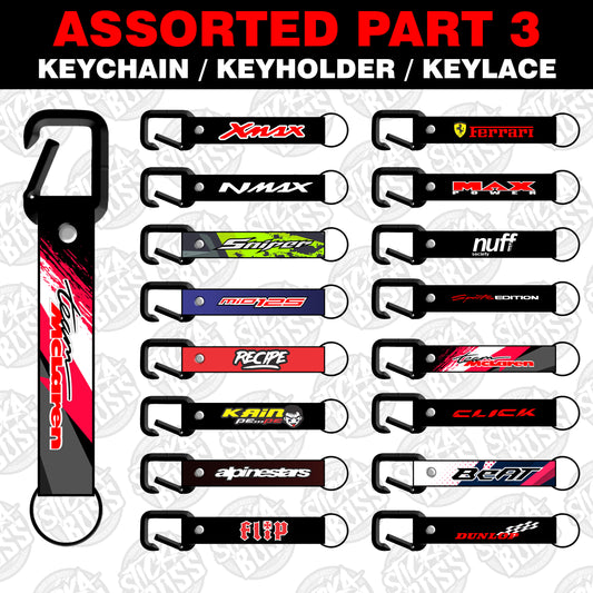 ASSORTED PART 3 KEYCHAIN / KEYHOLDER / KEYLACE