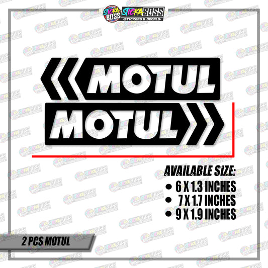 2PCS MOTUL (VINYL CUT-OUT STICKER DECALS )【Stickaboss】