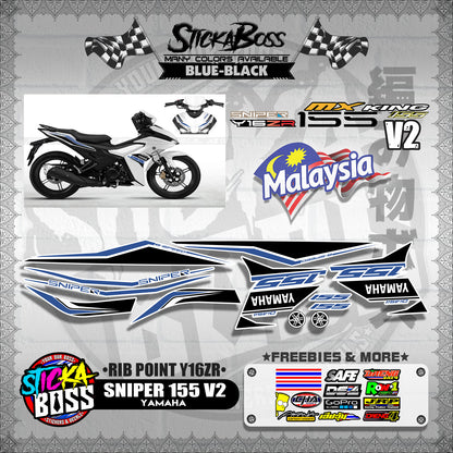 SNIPER 155 V2 MALAYSIAN DECALS ( RIB POINT Y16ZR )【WITH FREEBIES】