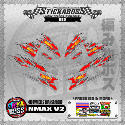 【PREMIUM UV PRINT】TRANSPARENT NMAX V2 DECALS ( NEW HOTWHEELS )【WITH FREEBIES】