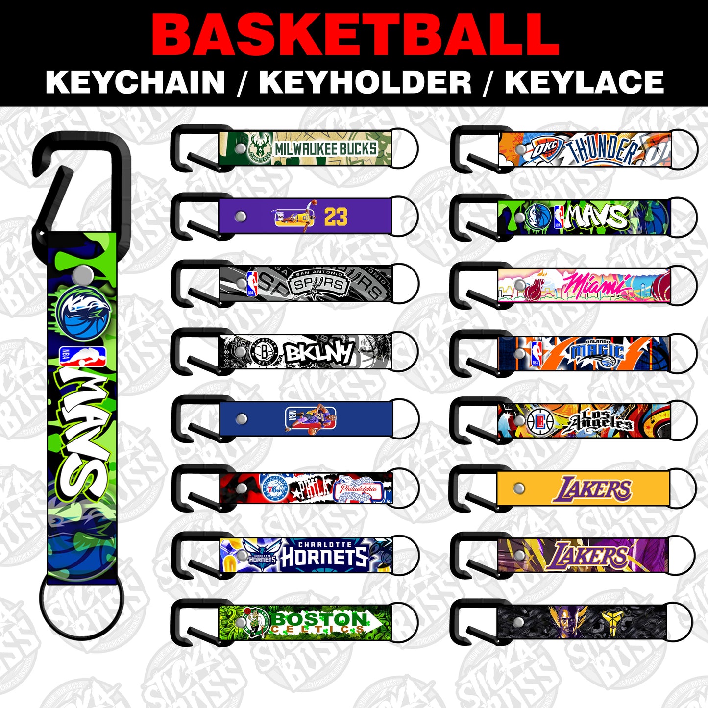 BASKETBALL KEYCHAIN / KEYHOLDER / KEYLACE