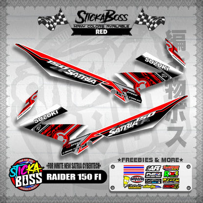 RAIDER 150 FI DECALS ( FOR WHITE NEW SATRIA CYBERTECH )【WITH FREEBIES】