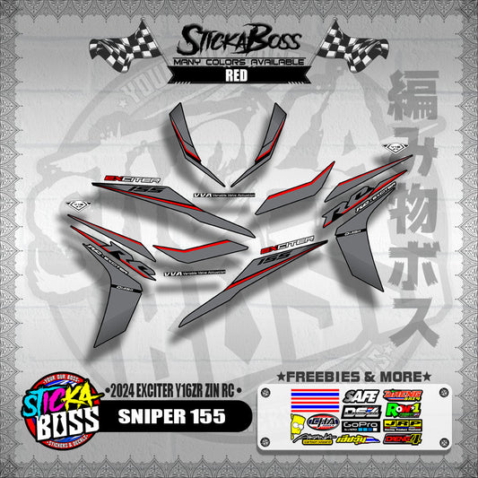 SNIPER 155 DECALS ( 2024 EXCITER Y16ZR ZIN RC )【WITH FREEBIES】