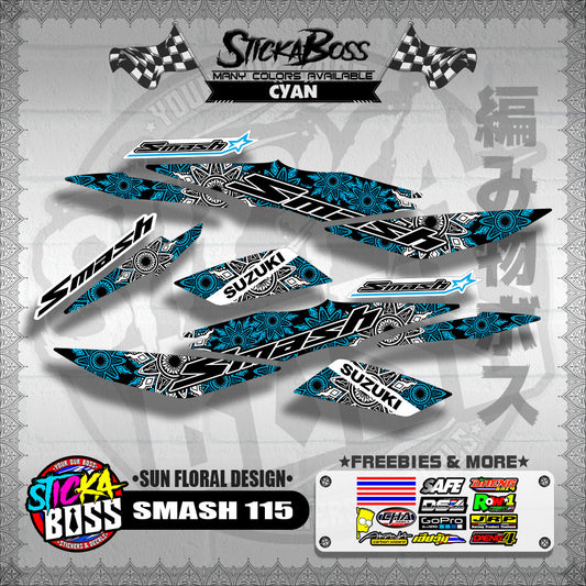 SMASH 115 DECALS ( SUN FLORAL DESIGN )【WITH FREEBIES】