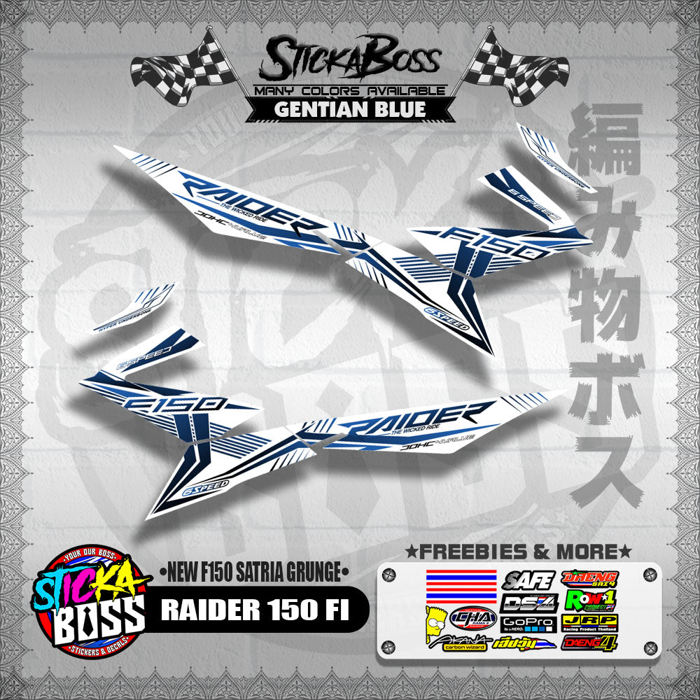 RAIDER 150 FI MALAYSIAN DECALS ( NEW F150 SATRIA GRUNGE )【WITH FREEBIES】