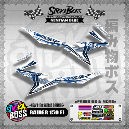 RAIDER 150 FI MALAYSIAN DECALS ( NEW F150 SATRIA GRUNGE )【WITH FREEBIES】