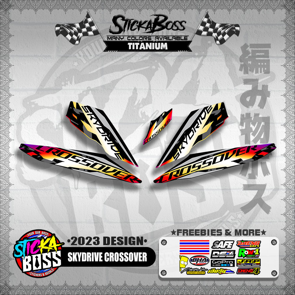 SKYDRIVE CROSSOVER STOCK DECALS ( 2023 DESIGN ) 【WITH FREEBIES】