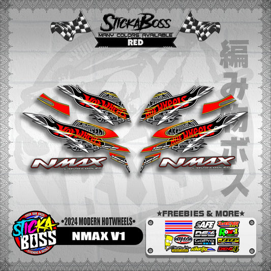 NMAX V1 DECALS ( 2024 MODERN HOTWHEELS )【WITH FREEBIES】