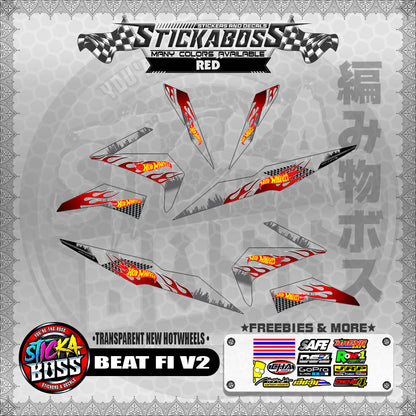 【PREMIUM UV PRINT】TRANSPARENT BEAT FI V2 DECALS ( NEW HOTWHEELS )【WITH FREEBIES】