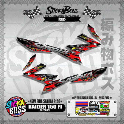 RAIDER 150 FI DECALS ( NEW FIRE SATRIA F150 )【WITH FREEBIES】