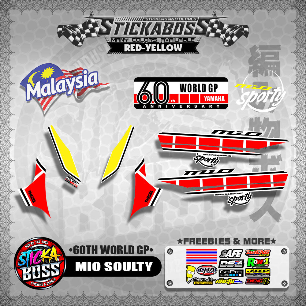 MIO SOULTY MALAYSIAN DECALS ( 60TH WORLD GP )【WITH FREEBIES】